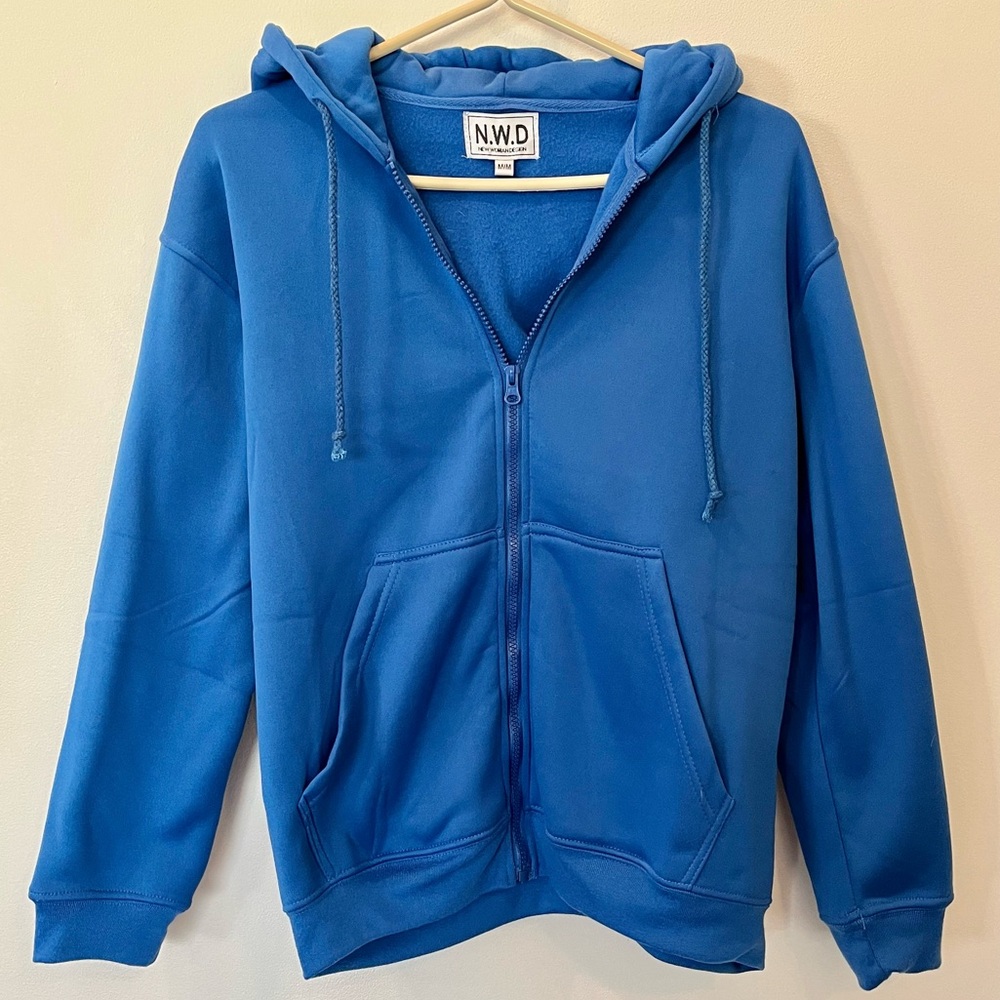 Royal Blue Full-Zip Hooded Jacket NWOT